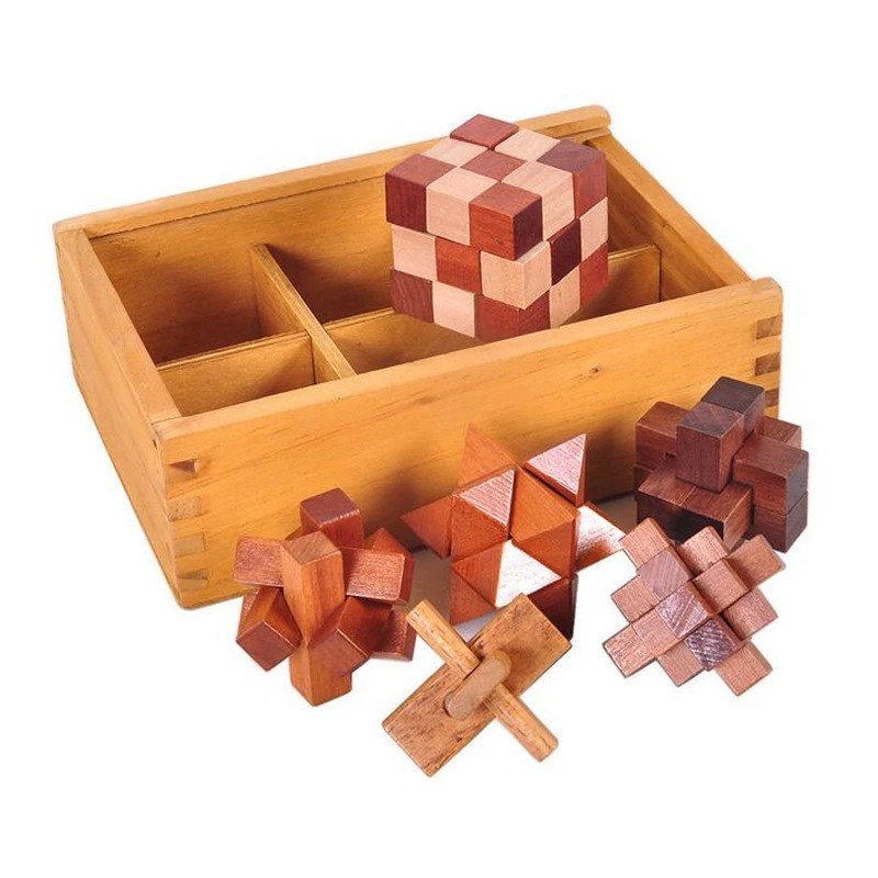 Wood puzzle block